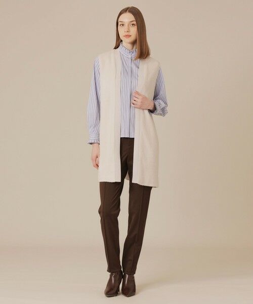 MACKINTOSH LONDON / マッキントッシュ ロンドン  ノーカラージャケット | スライトラスターストレッチシャギーコンビジレ | 詳細2