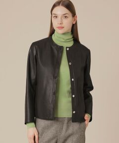 MACKINTOSH LONDON / マッキントッシュ ロンドン  ノーカラージャケット | ノーカラーレザージャケット