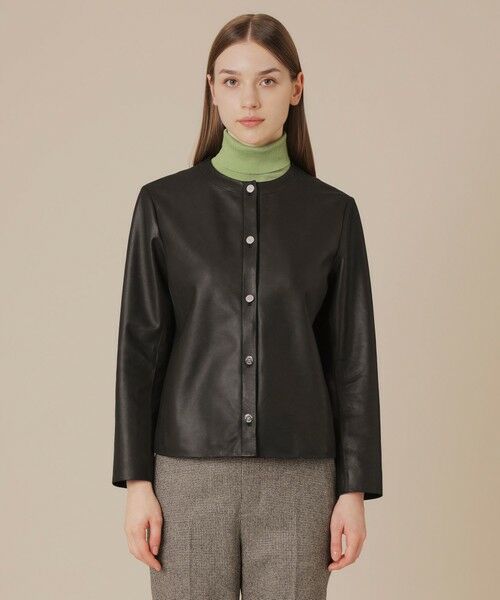 MACKINTOSH LONDON / マッキントッシュ ロンドン ノーカラージャケット | ノーカラーレザージャケット | 詳細2