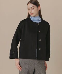 MACKINTOSH LONDON / マッキントッシュ ロンドン  ノーカラージャケット | 【WEB・一部店舗限定】【ROSLEY/ロズリー】カシミヤブレンドウールリバーノーカラーコート