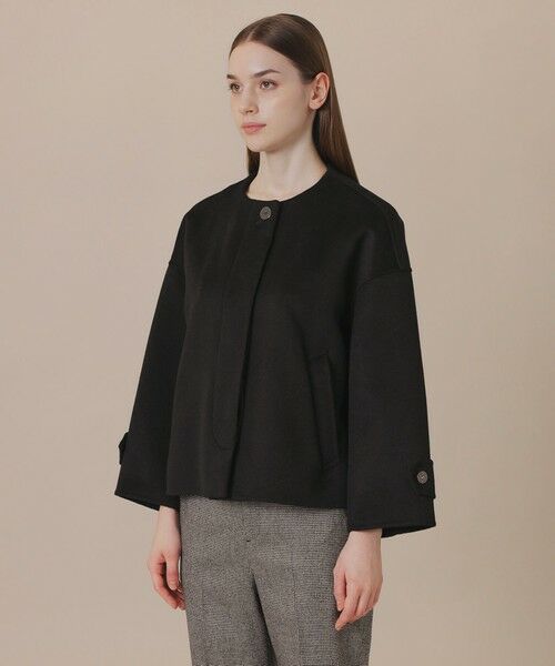 MACKINTOSH LONDON / マッキントッシュ ロンドン  ノーカラージャケット | 【WEB・一部店舗限定】【ROSLEY/ロズリー】カシミヤブレンドウールリバーノーカラーコート | 詳細4