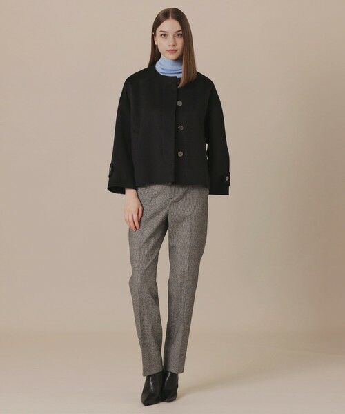 MACKINTOSH LONDON / マッキントッシュ ロンドン  ノーカラージャケット | 【WEB・一部店舗限定】【ROSLEY/ロズリー】カシミヤブレンドウールリバーノーカラーコート | 詳細1