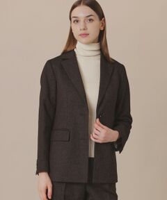 MACKINTOSH LONDON / マッキントッシュ ロンドン  ノーカラージャケット | 【WEB・一部店舗限定】ウールヘアラインストライプジャケット