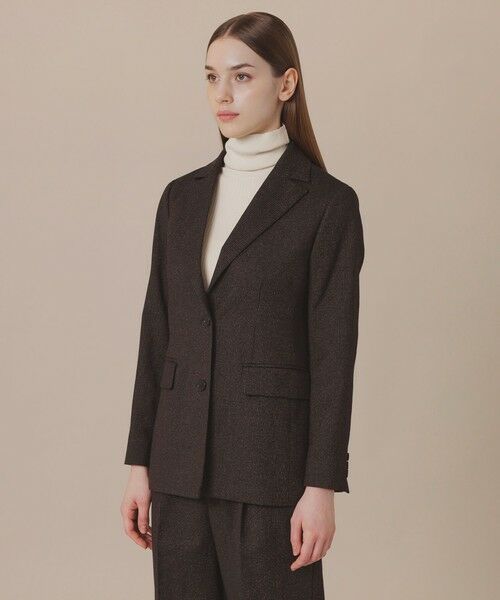 MACKINTOSH LONDON / マッキントッシュ ロンドン  ノーカラージャケット | 【WEB・一部店舗限定】ウールヘアラインストライプジャケット | 詳細3