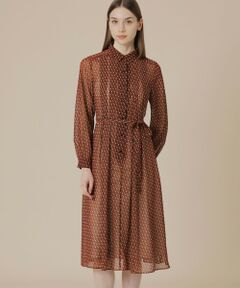 MACKINTOSH LONDON / マッキントッシュ ロンドン  ロング・マキシ丈ワンピース | キューブプリントワンピース