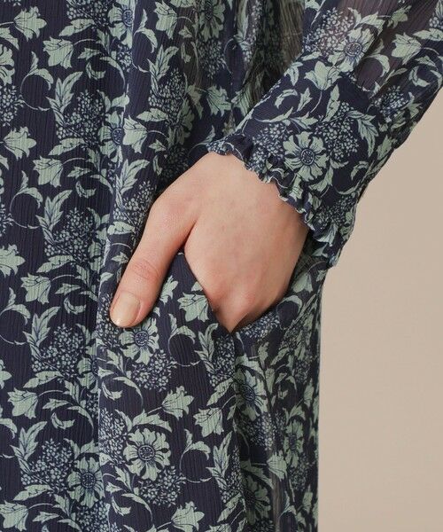 MACKINTOSH LONDON / マッキントッシュ ロンドン  ロング・マキシ丈ワンピース | 【BIBURY FLOWER】バイカラーバイブリークレープワンピース | 詳細8