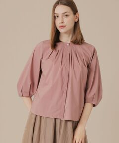 25年現行✨マッキントッシュロンドン コットンフリルブラウス シャツ ホワイト コットンナイロンストレッチフリルブラウス(トップス