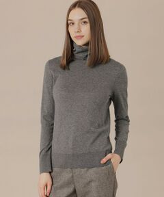 MACKINTOSH LONDON / マッキントッシュ ロンドン  ニット・セーター | 【SUPER FINE LAB.】メルテッドサウラコットンタートルネックプルオーバー