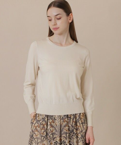 MACKINTOSH LONDON/マッキントッシュ ロンドン 【WEB・一部店舗限定】クリアニットプレーンプルオーバー オフホワイト 38