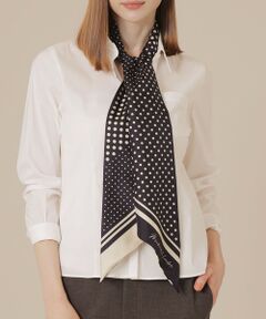 MACKINTOSH LONDON / マッキントッシュ ロンドン  マフラー・ショール・スヌード・ストール | 【Precious12月号】ドットストライプ剣先スカーフ