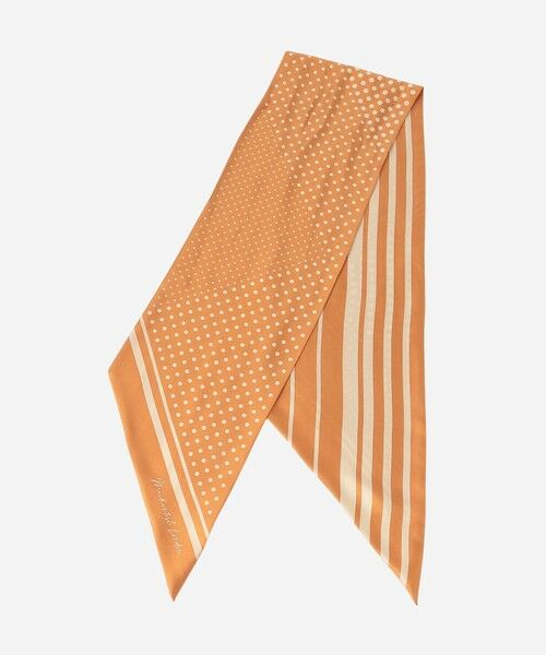 MACKINTOSH LONDON / マッキントッシュ ロンドン  マフラー・ショール・スヌード・ストール | 【Precious12月号】ドットストライプ剣先スカーフ | 詳細3
