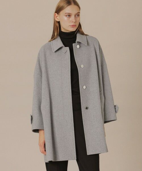 MACKINTOSH LONDON / マッキントッシュ ロンドン その他アウター | 【Precious12月号】【ROSLEY/ロズリー】ぺコラム圧縮ビーバーステンカラーコート(グレー系1)