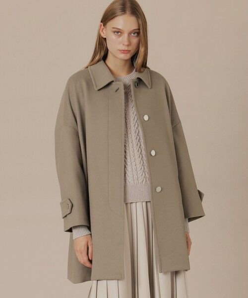 MACKINTOSH LONDON / マッキントッシュ ロンドン その他アウター | 【Precious12月号】【ROSLEY/ロズリー】ぺコラム圧縮ビーバーステンカラーコート(ブラウン5)