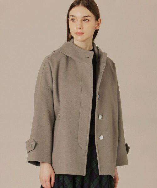 MACKINTOSH LONDON / マッキントッシュ ロンドン  その他アウター | 【婦人画報11月号掲載】【ROSLEY/ロズリー】ぺコラム圧縮ビーバーフーデットコート | 詳細1