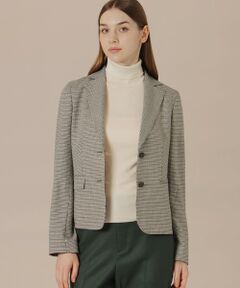 MACKINTOSH LONDON / マッキントッシュ ロンドン  ノーカラージャケット | 【婦人画報11月号掲載】レーヨンウールハウンドトゥースジャケット