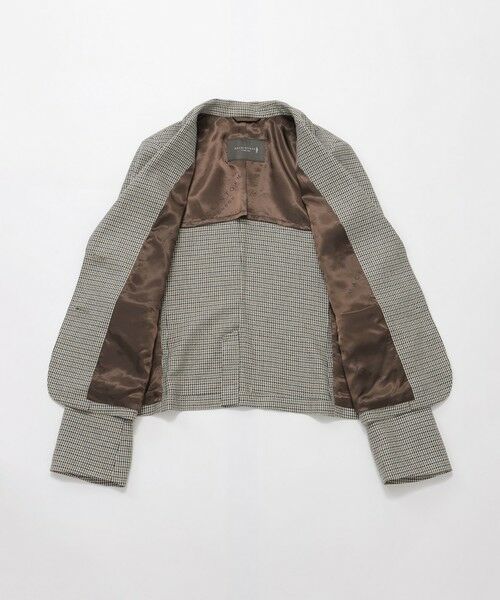 MACKINTOSH LONDON / マッキントッシュ ロンドン ノーカラージャケット | 【婦人画報11月号掲載】レーヨンウールハウンドトゥースジャケット | 詳細9
