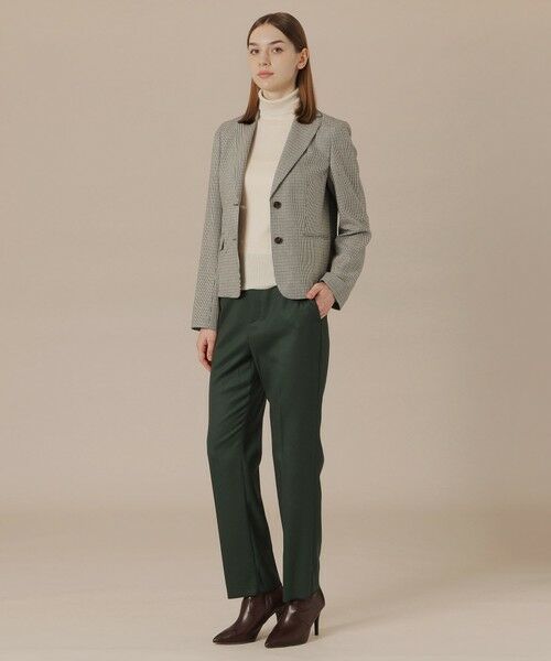 MACKINTOSH LONDON / マッキントッシュ ロンドン ノーカラージャケット | 【婦人画報11月号掲載】レーヨンウールハウンドトゥースジャケット | 詳細1