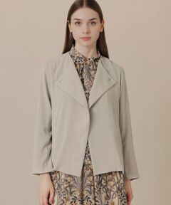 MACKINTOSH LONDON / マッキントッシュ ロンドン  ノーカラージャケット | パウダリーソフトジョーゼットジャケット