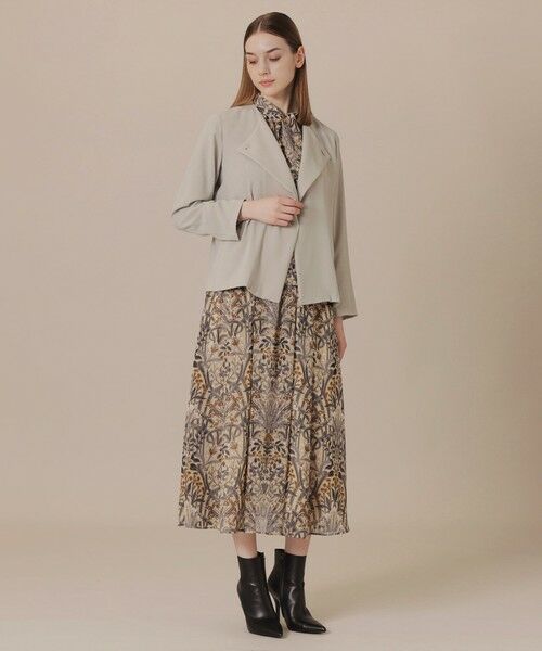 MACKINTOSH LONDON / マッキントッシュ ロンドン  ノーカラージャケット | パウダリーソフトジョーゼットジャケット | 詳細1