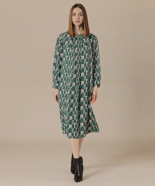 MACKINTOSH LONDON / マッキントッシュ ロンドン ロング・マキシ丈ワンピース | 【婦人画報11月号掲載】レトロタイルプリントワンピース | 詳細4