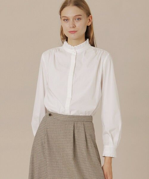 MACKINTOSH LONDON/マッキントッシュ ロンドン 【婦人画報11月号掲載】ストレッチストライプブラウス オフホワイト 40 MACKINTOSH LONDON/マッキントッシュ ロンドン 【婦人画報11月号掲載】ストレッチストライプブラウス オフホワイト 40