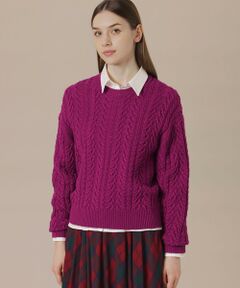 MACKINTOSH LONDON / マッキントッシュ ロンドン  ニット・セーター | 【婦人画報11月号掲載】ブリリアントニットケーブルプルオーバー