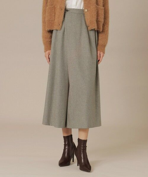 MACKINTOSH LONDON/マッキントッシュ ロンドン 【婦人画報11月号掲載】レーヨンウールハウンドトゥースパンツ ベージュ 38 MACKINTOSH LONDON/マッキントッシュ ロンドン 【婦人画報11月号掲載】レーヨンウールハウンドトゥースパンツ ベージュ 38