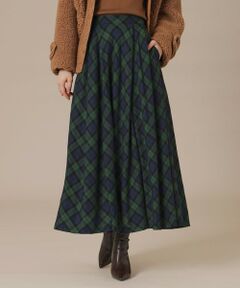 MACKINTOSH LONDON / マッキントッシュ ロンドン  ロング・マキシ丈スカート | 【婦人画報11月号掲載】シアーウールチェックスカート