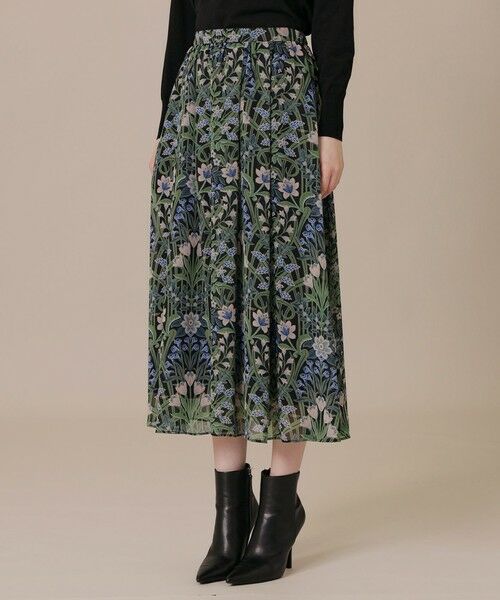 MACKINTOSH LONDON / マッキントッシュ ロンドン  ロング・マキシ丈スカート | ボタニカルウォールプリントスカート | 詳細4
