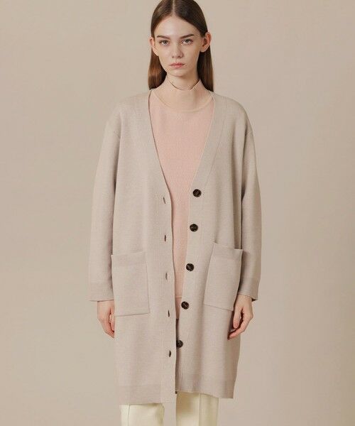 MACKINTOSH LONDON / マッキントッシュ ロンドン  ニット・セーター | ウールスムースニットカーディガン（ベージュ）