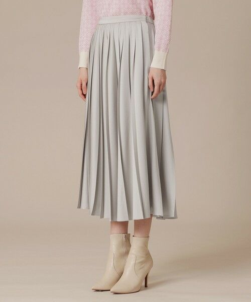 MACKINTOSH LONDON / マッキントッシュ ロンドン  ロング・マキシ丈スカート | 【Precious12月号】ハンマーサテンプリーツスカート | 詳細4