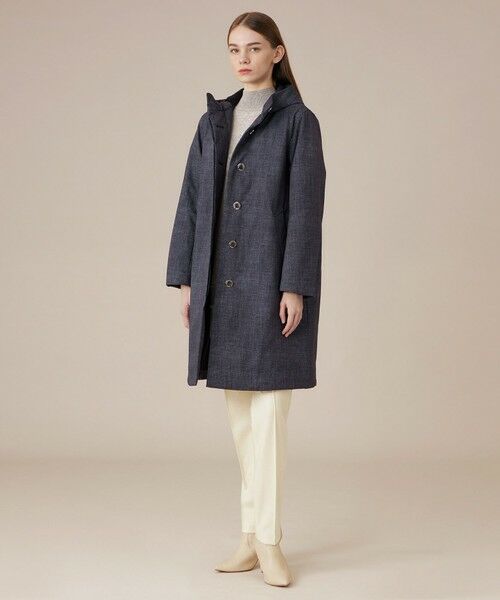 MACKINTOSH LONDON / マッキントッシュ ロンドン その他アウター | 【ROSLEY/ロズリーフード】デニムプリントソロタフタコート | 詳細1