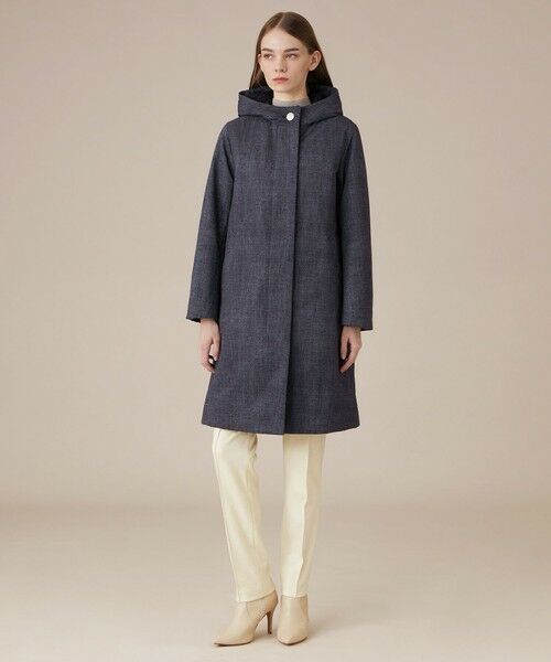 MACKINTOSH LONDON / マッキントッシュ ロンドン その他アウター | 【ROSLEY/ロズリーフード】デニムプリントソロタフタコート | 詳細2