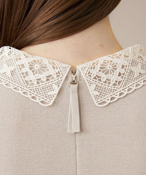 MACKINTOSH LONDON / マッキントッシュ ロンドン  ニット・セーター | レースカラーコンビニットプルオーバー | 詳細9