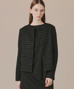 MACKINTOSH LONDON / マッキントッシュ ロンドン  ノーカラージャケット | ツイードノーカラージャケット