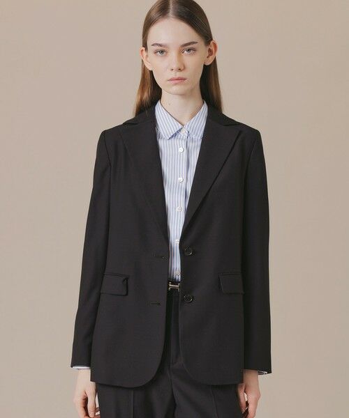 MACKINTOSH LONDON / マッキントッシュ ロンドン  ノーカラージャケット | ライトウールジャケット（ネイビー）