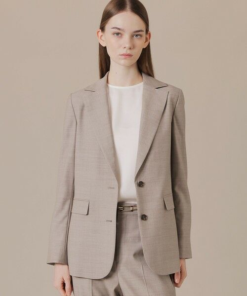 MACKINTOSH LONDON / マッキントッシュ ロンドン  ノーカラージャケット | ライトウールジャケット（ベージュ）