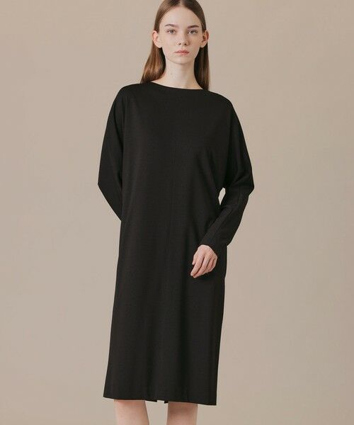 MACKINTOSH LONDON / マッキントッシュ ロンドン  ロング・マキシ丈ワンピース | ストレッチポンチワンピース（ブラック）