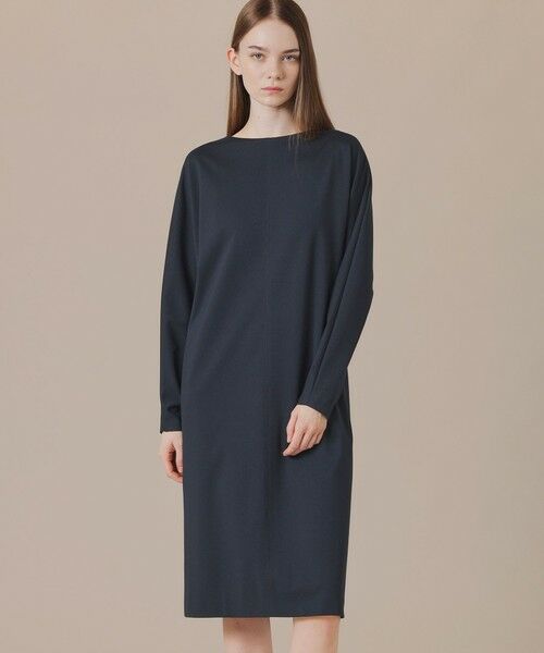 MACKINTOSH LONDON / マッキントッシュ ロンドン  ロング・マキシ丈ワンピース | ストレッチポンチワンピース（ネイビー）