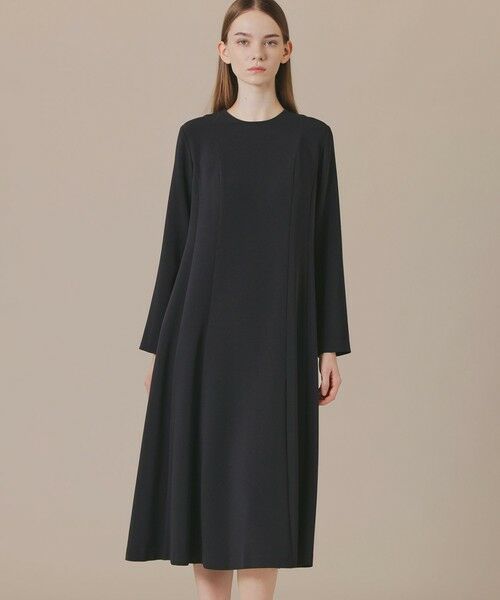 MACKINTOSH LONDON / マッキントッシュ ロンドン  ロング・マキシ丈ワンピース | トリアセテートエアリークロスワンピース（ネイビー）