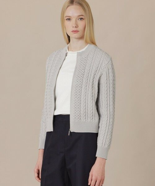 MACKINTOSH LONDON / マッキントッシュ ロンドン  ニット・セーター | ケーブルニットカーディガン（グレー系1）