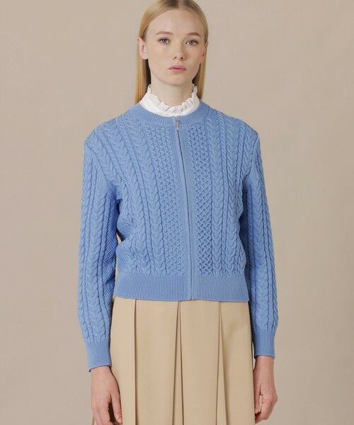 MACKINTOSH LONDON / マッキントッシュ ロンドン  ニット・セーター | ケーブルニットカーディガン（ブルー5）