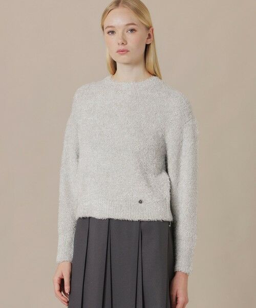 MACKINTOSH LONDON / マッキントッシュ ロンドン  ニット・セーター | ファンシーシャイニーニットプルオーバー（グレー系1）