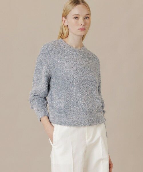 MACKINTOSH LONDON / マッキントッシュ ロンドン  ニット・セーター | ファンシーシャイニーニットプルオーバー（ブルー5）