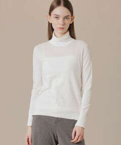 MACKINTOSH LONDON / マッキントッシュ ロンドン  ニット・セーター | 【SUPER FINE LAB.】メルテッドサウラコットンタートルネックプルオーバー