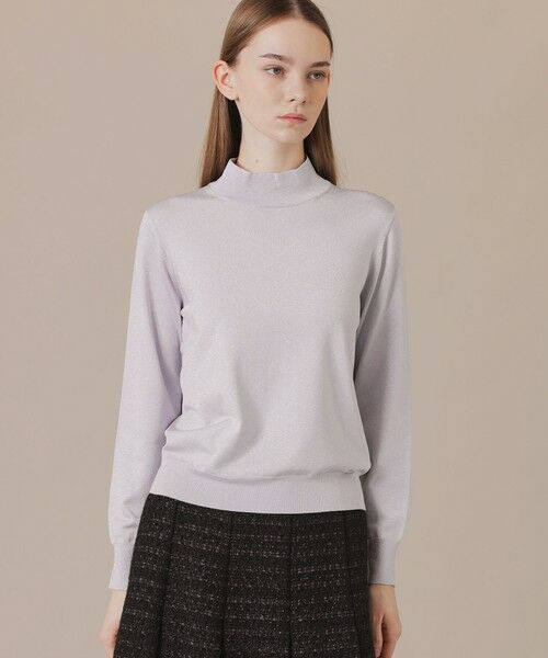 MACKINTOSH LONDON / マッキントッシュ ロンドン  ニット・セーター | シルキーラメニットタートルネック（グレー系1）