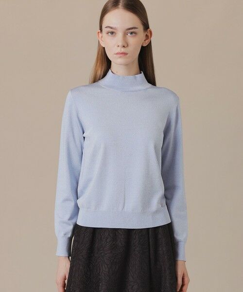 MACKINTOSH LONDON / マッキントッシュ ロンドン  ニット・セーター | シルキーラメニットタートルネック（ブルー2）