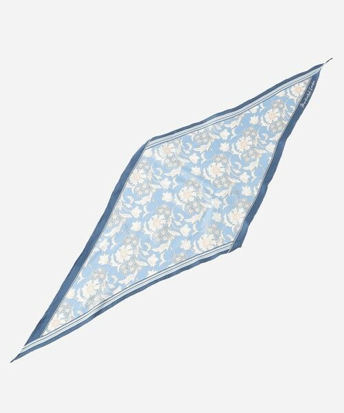 MACKINTOSH LONDON / マッキントッシュ ロンドン  マフラー・ショール・スヌード・ストール | 【婦人画報4月号掲載】【BIBURY FLOWER】バイブリーフラワーミニダイヤモンドシェイプスカーフ | 詳細4