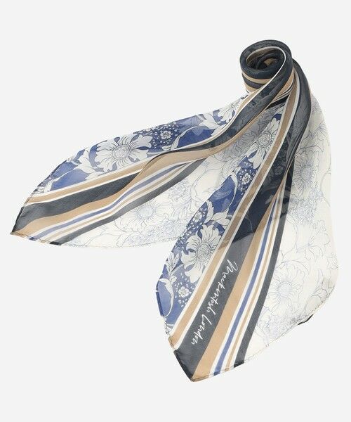 MACKINTOSH LONDON / マッキントッシュ ロンドン  マフラー・ショール・スヌード・ストール | 【婦人画報4月号掲載】【BIBURY FLOWER】バイブリーフラワーパネルスクエアスカーフ | 詳細3