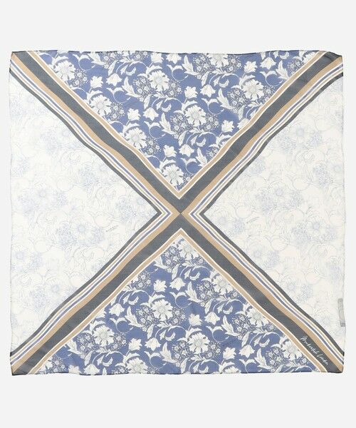 MACKINTOSH LONDON / マッキントッシュ ロンドン  マフラー・ショール・スヌード・ストール | 【婦人画報4月号掲載】【BIBURY FLOWER】バイブリーフラワーパネルスクエアスカーフ | 詳細1